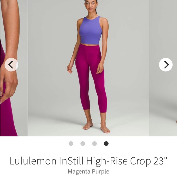 🆕 MAGENTA PURPLE - NWT lululemon instill high-rise HR crop 23" size 6 - Picture 1 of 13